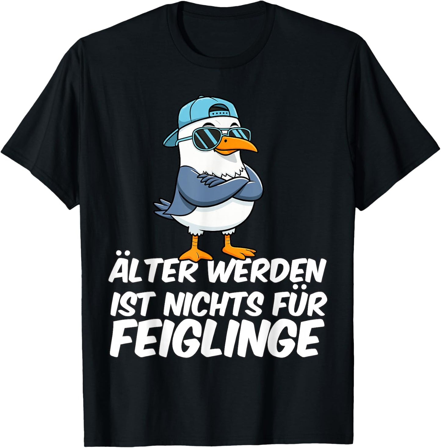 Lustige Möwe Älter Werden Ist Nichts Für Feiglinge T-Shirt - T-Shirt | Black