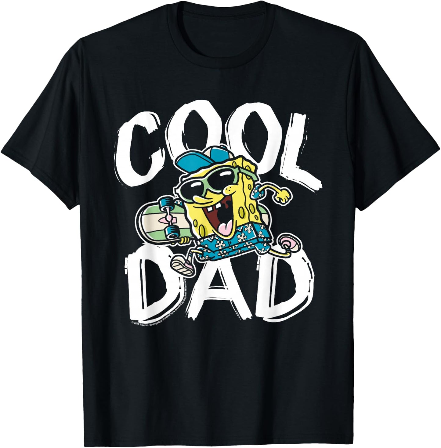 Spongebob Squarepants Father's Day Cool Dad T-Shirt - T-Shirt | Black