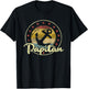 Papitän Vatertag Bester Papa Anker Norden Kapitän T-Shirt - T-Shirt | Black