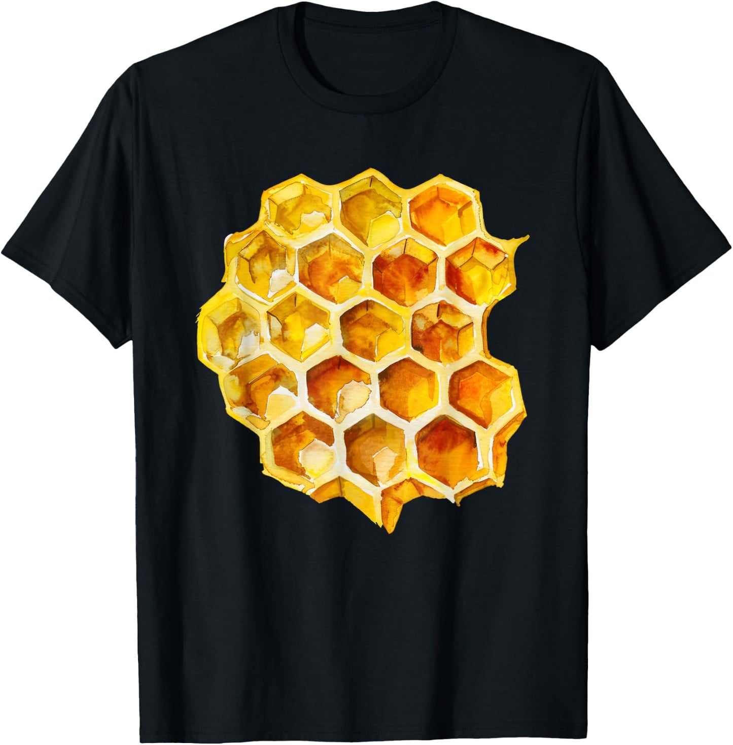 Honeycomb Hexagon T-Shirt - T-Shirt | Black