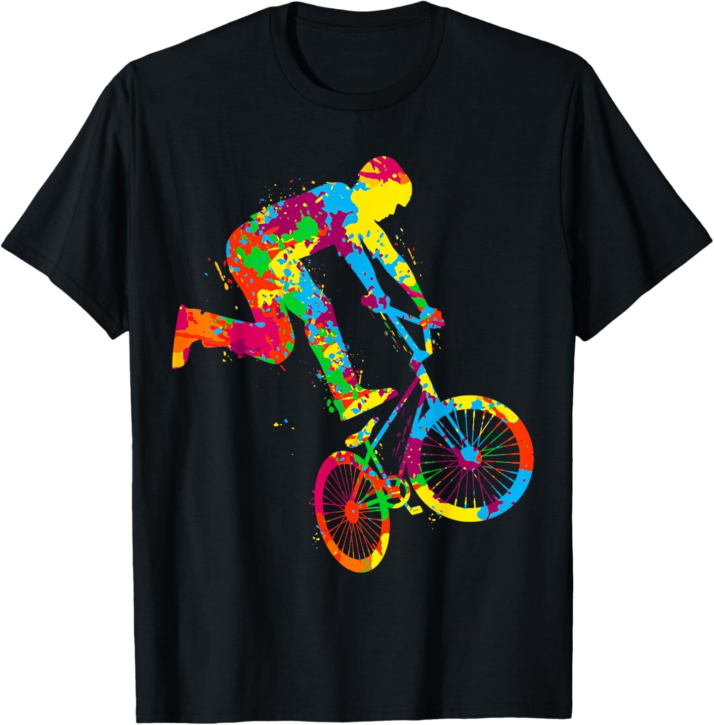 BMX Bike Stunt Driver Boys Kids , black T-Shirt - T-Shirt | Black