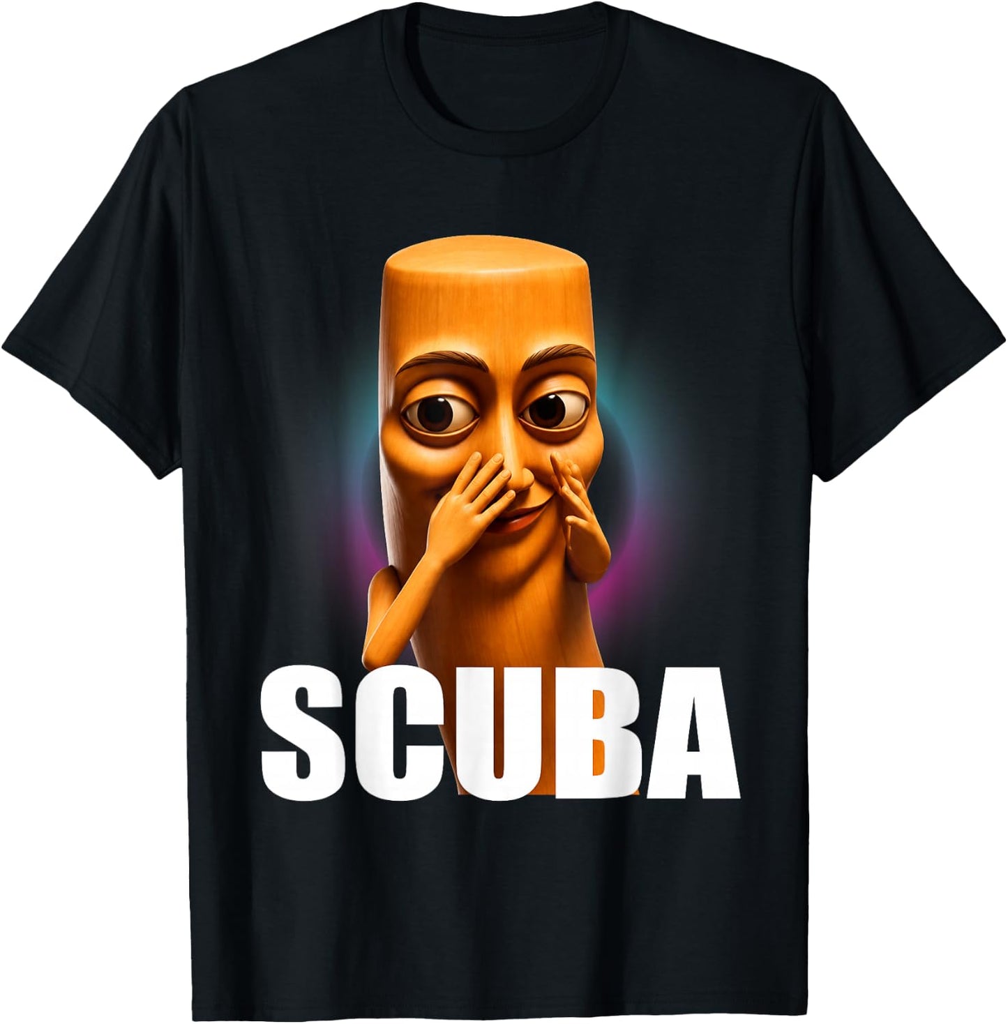 Scuba Tung Tung Sahur Dance Funny Brainrot Meme T-Shirt - T-Shirt | Black