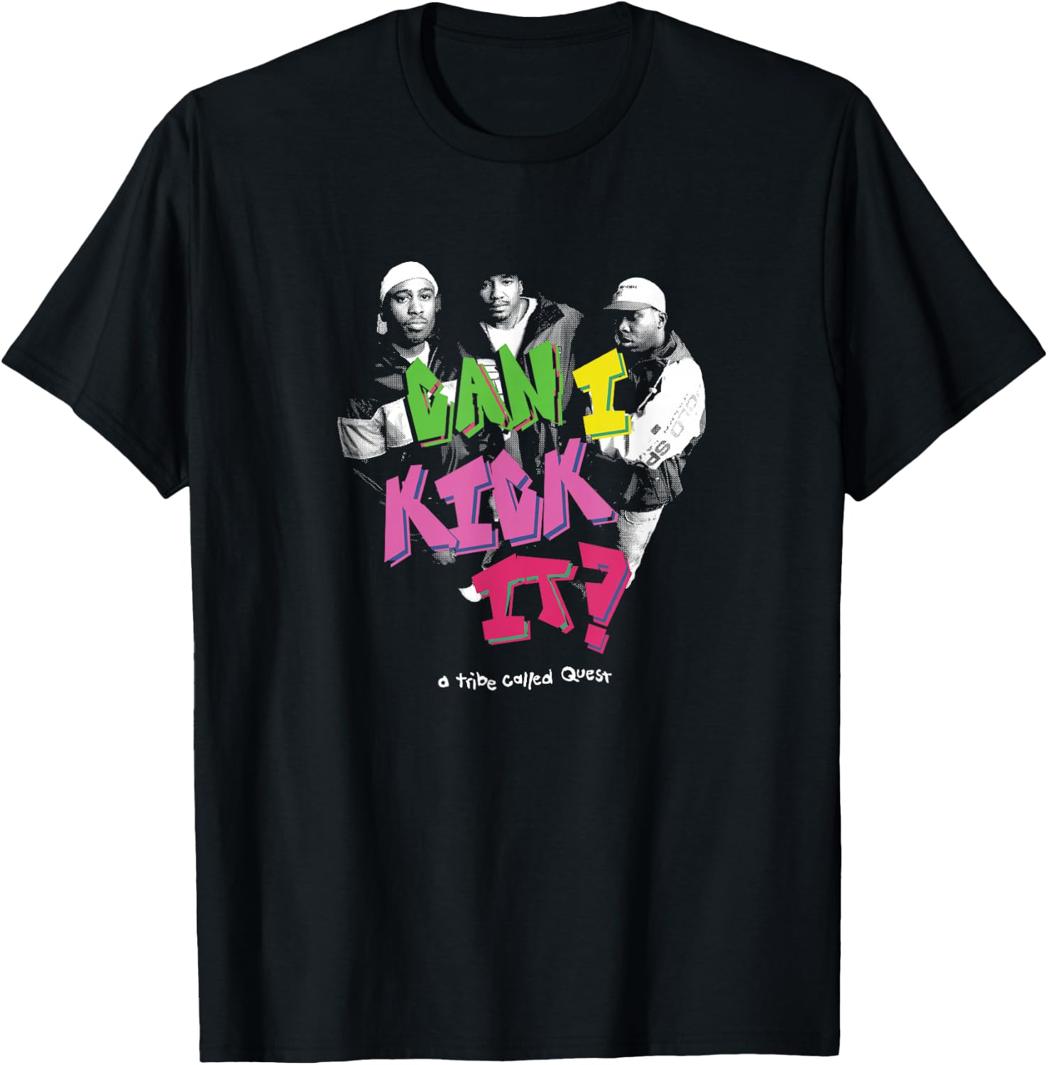 A Tribe Called Quest Can I Kick It? -Adults , Black, Small, Short Sleeve T-Shirt - T-Shirt | Black
