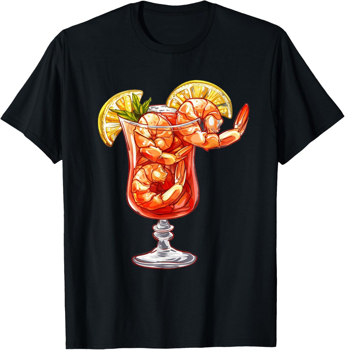 Shrimp Cocktail On A Pedestal T-Shirt - T-Shirt | Black