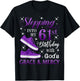 Stepping into my 61st birthday with God's grace & Mercy Girl T-Shirt - T-Shirt | Black