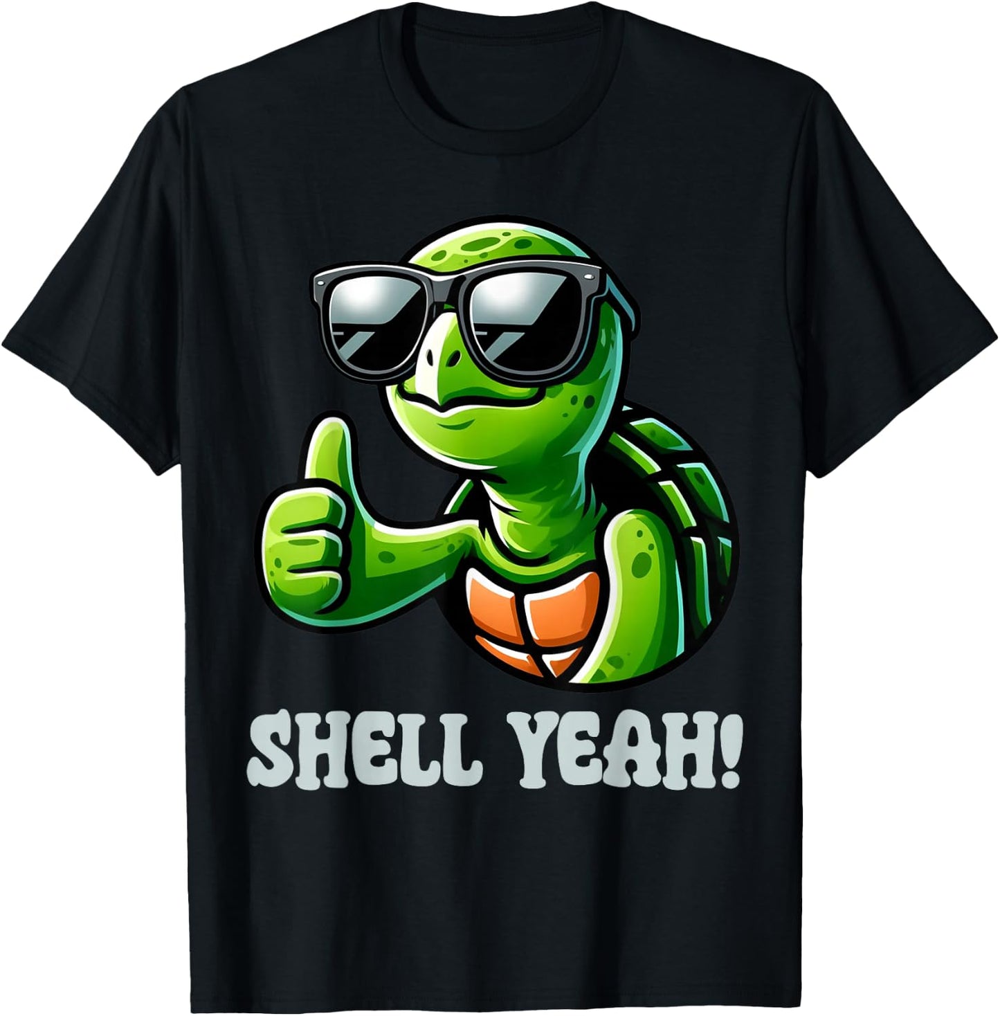 Shell Yeah Turtle Lover Turtles Pun Graphic T-Shirt - T-Shirt | Black