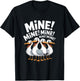 Funny Seagull Mine Saying Cartoon Bird Lover Humor T-Shirt - T-Shirt | Black