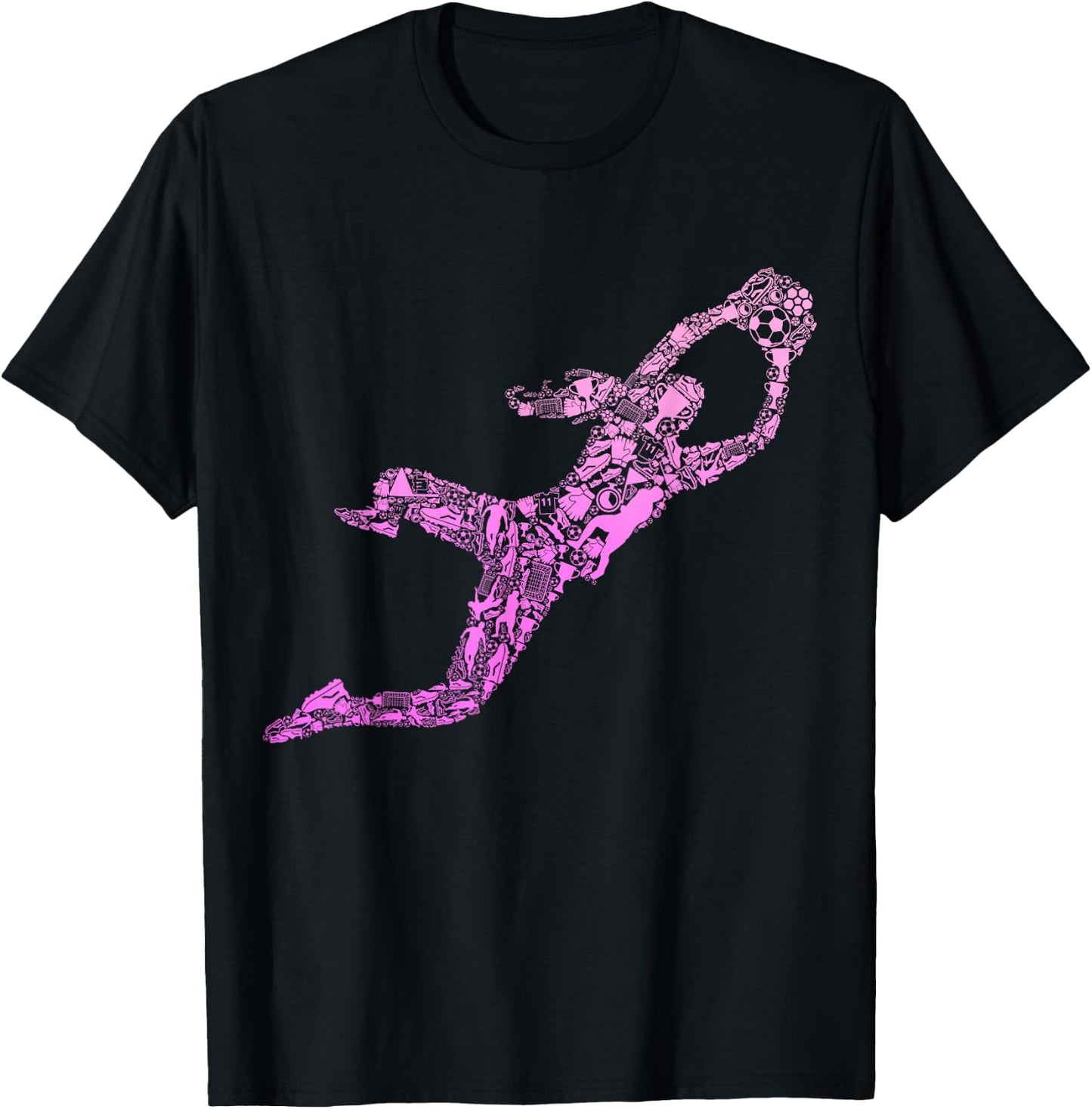 Fußball Torwart Torhüter Mädchen Fußballerin Frauen Damen T-Shirt - T-Shirt | Black