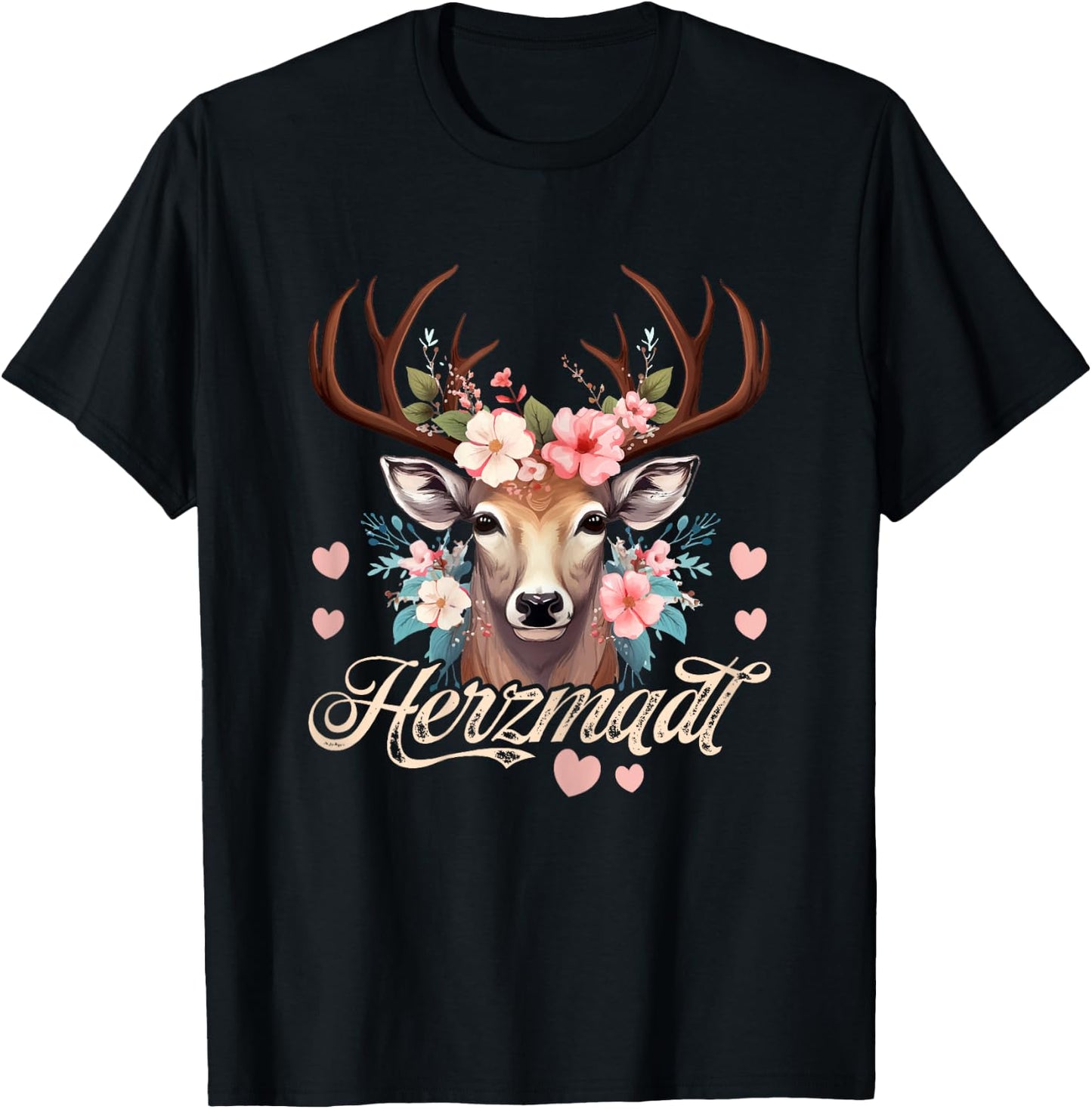 Trachtenshirt Damen Trachten Passend für Oktoberfest T-Shirt - T-Shirt | Black