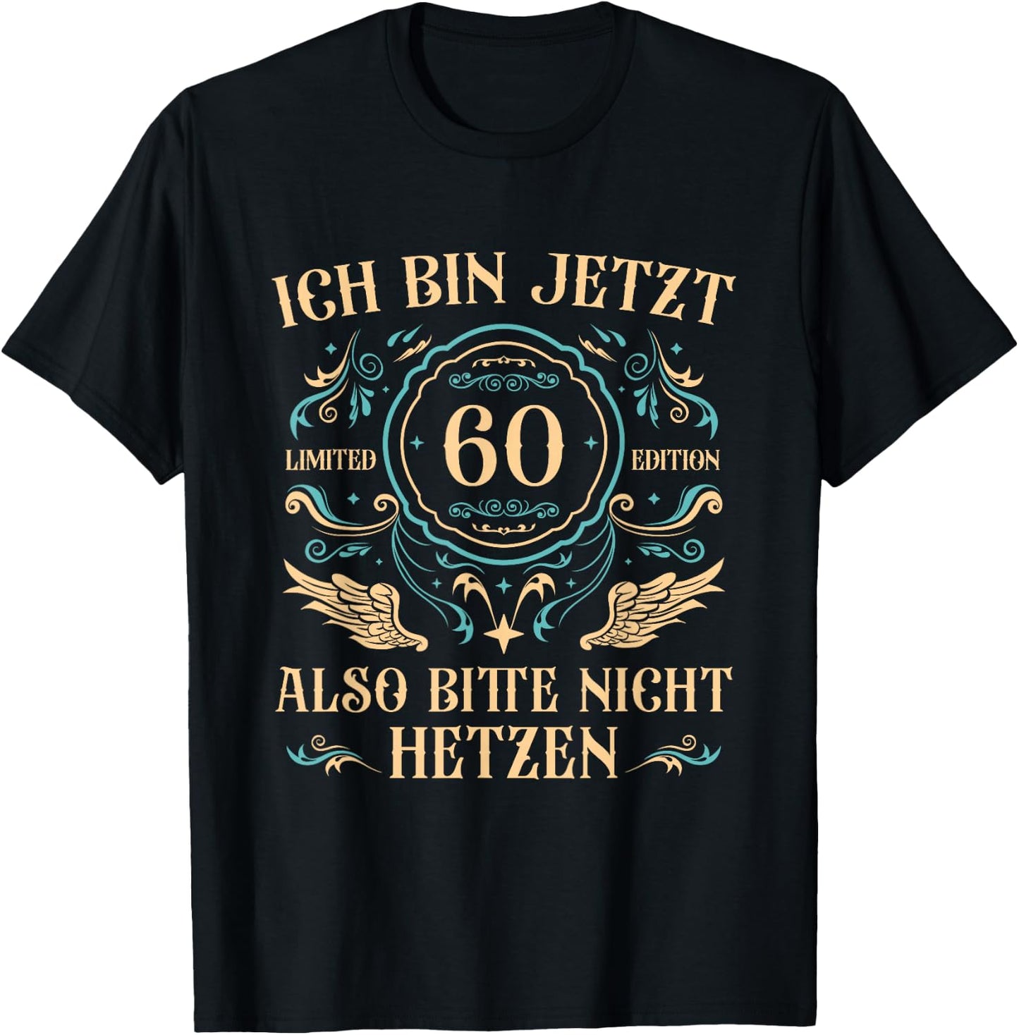 Men's 60 Years Old 60s Dad 60th Birthday , black T-Shirt - T-Shirt | Black