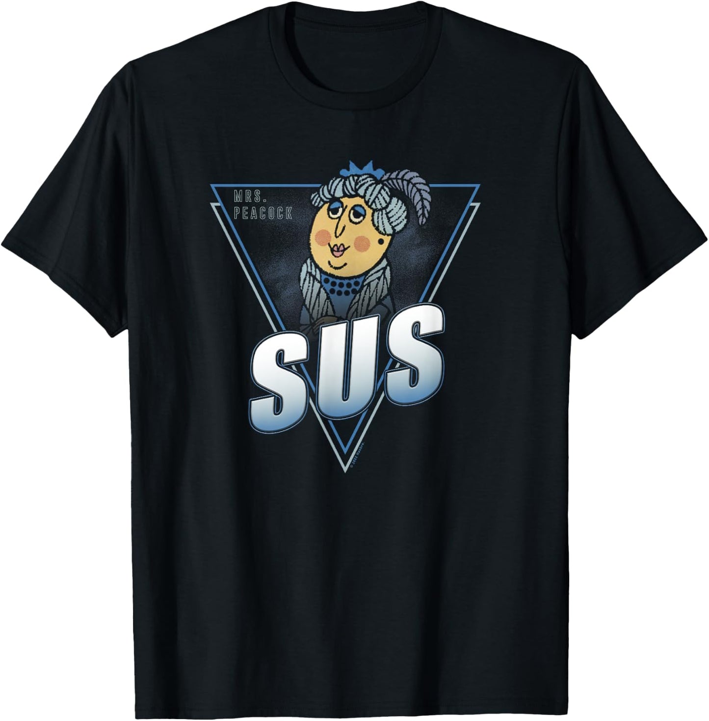 Clue Mrs. Peacock SUS Poster T-Shirt - T-Shirt | Black
