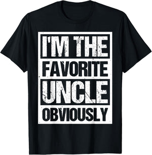 I'm The Favorite Uncle Obviously T-Shirt - T-Shirt | Black
