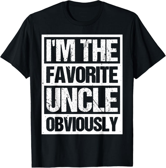 I'm The Favorite Uncle Obviously T-Shirt - T-Shirt | Black