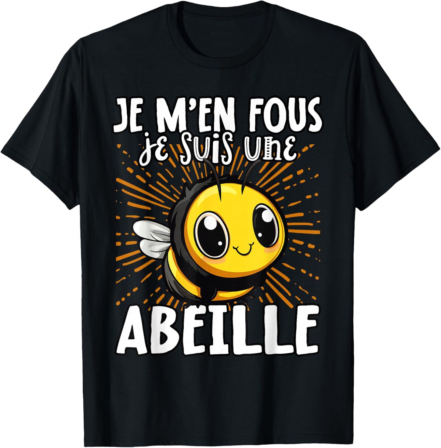 Je M'en Fous Je Suis Une Bee - Sweet Bee , Black, S T-Shirt - T-Shirt | Black