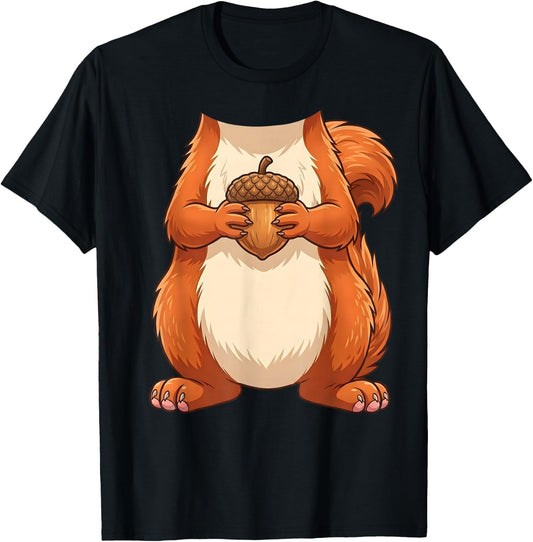 Adult Kids Men Women Squirrel Costume T-Shirt - T-Shirt | Black