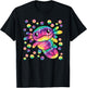 Colourful Axolotl Kawaii Salamander Women Men Kids T-Shirt - T-Shirt | Black