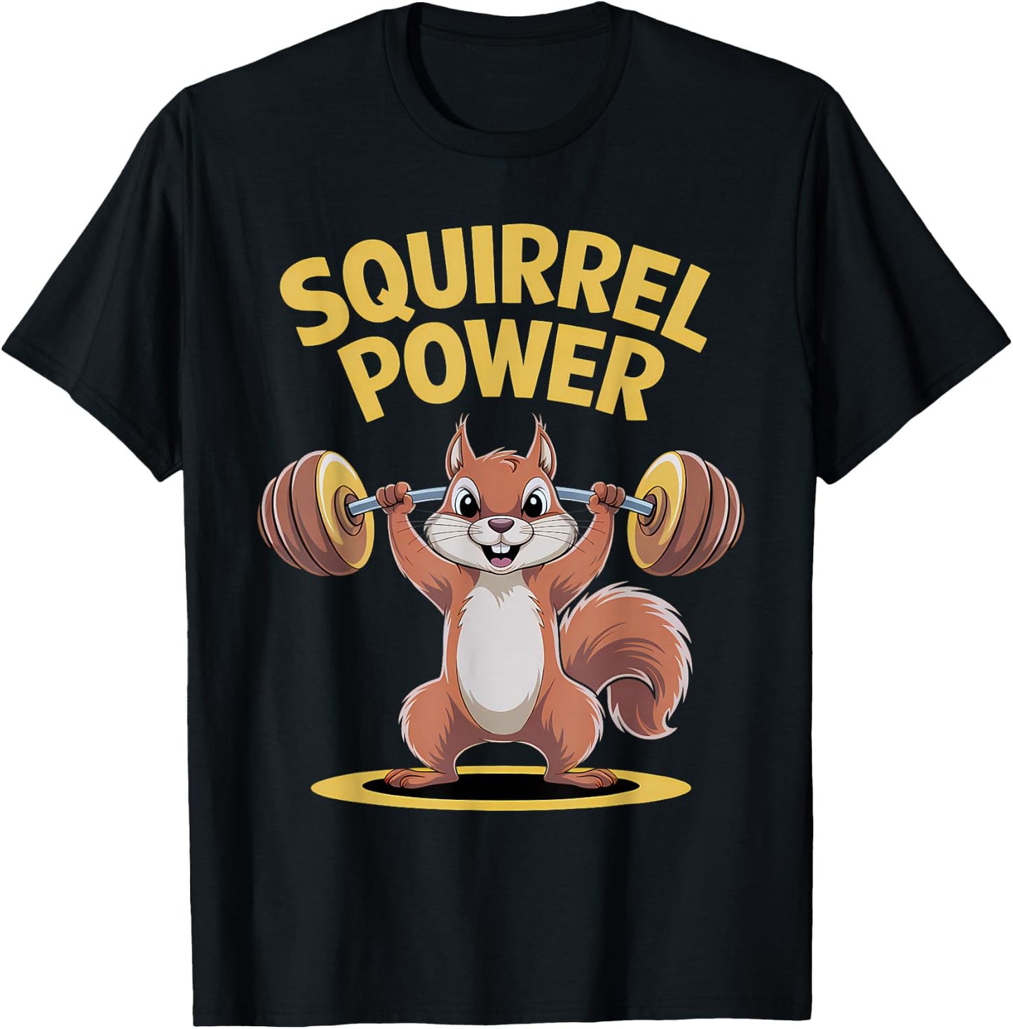 Squirrel Power Funny Strength Gym Weight Lifting Men T-Shirt - T-Shirt | Black