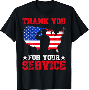 Thank You for Your Service T-Shirt - T-Shirt | Black