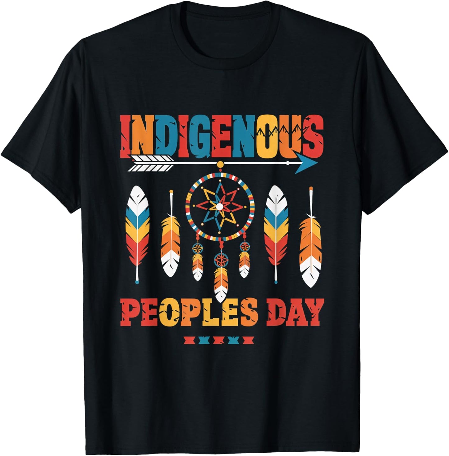 Indigenous Peoples Day Native American Culture Heritage T-Shirt - T-Shirt | Black