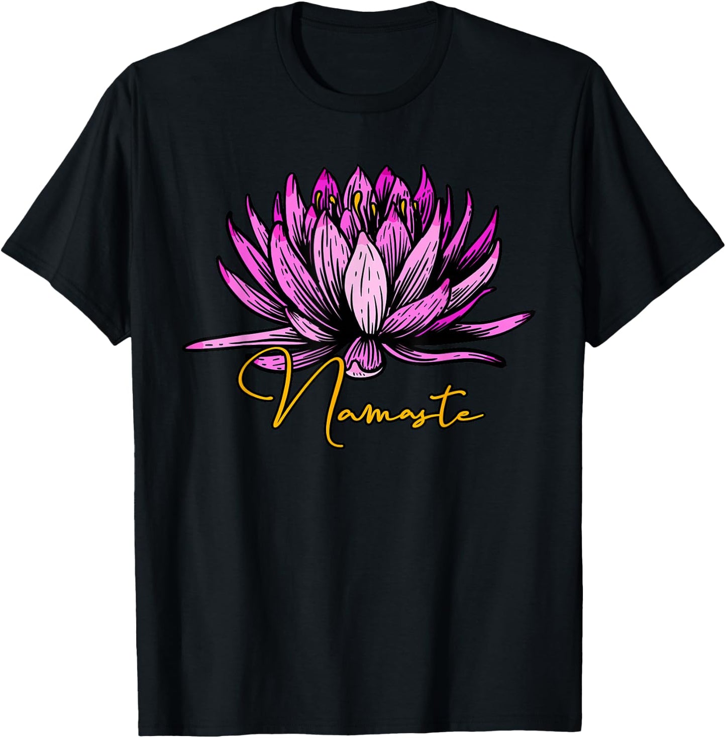 Yoga Namaste , black T-Shirt - T-Shirt | Black