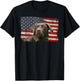 Patriotic USA Flag Black Labrador Gift Lab Owners Men T-Shirt - T-Shirt | Black