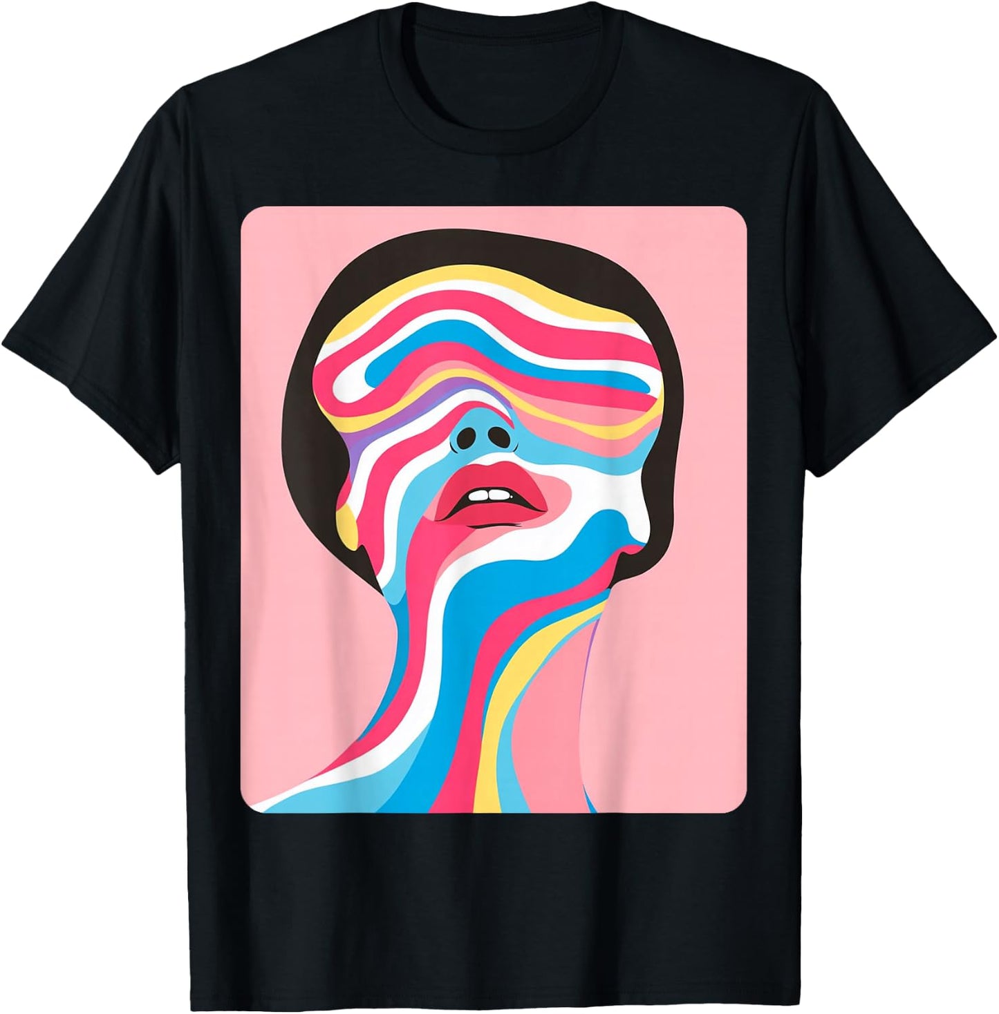 Pop Art Colorful Feminine T-Shirt - T-Shirt | Black
