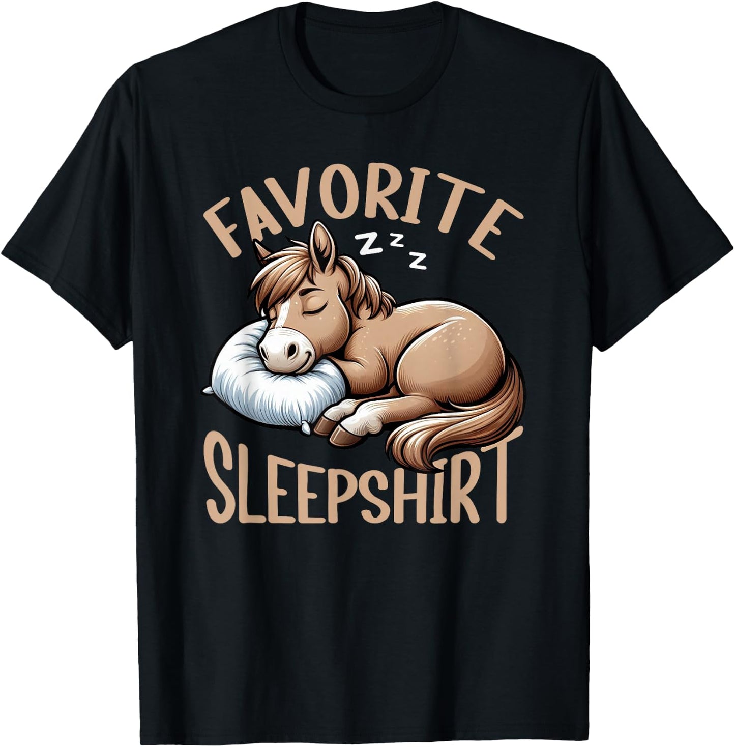 Official Horse Nap Pyjamas , Black, S T-Shirt - T-Shirt | Black