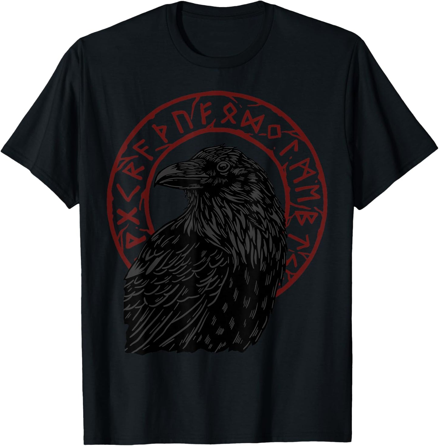 Ravens Viking Nordic Mythology Crows T-Shirt - T-Shirt | Black