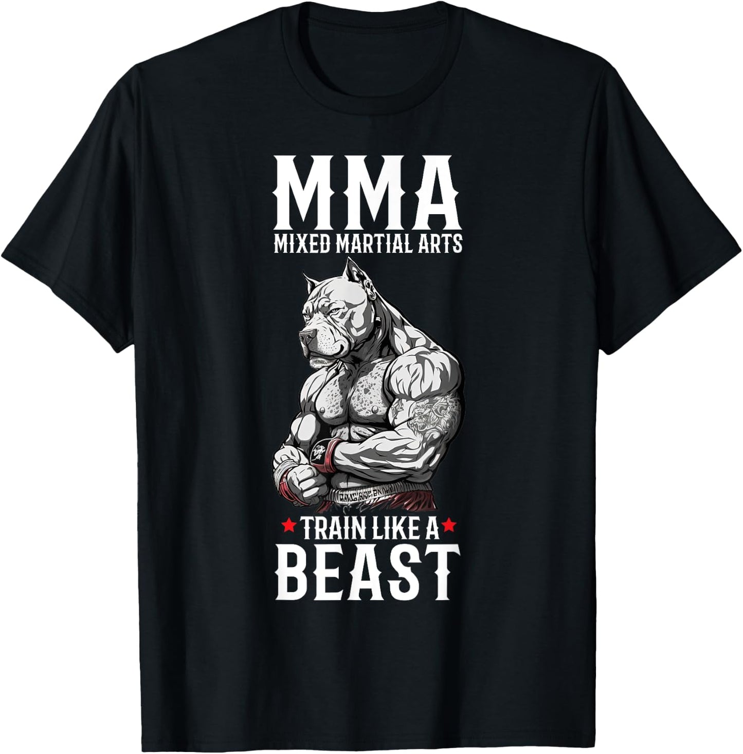 MMA Train Like A Beast - Cage Fighter Free Fighting T-Shirt - T-Shirt | Black