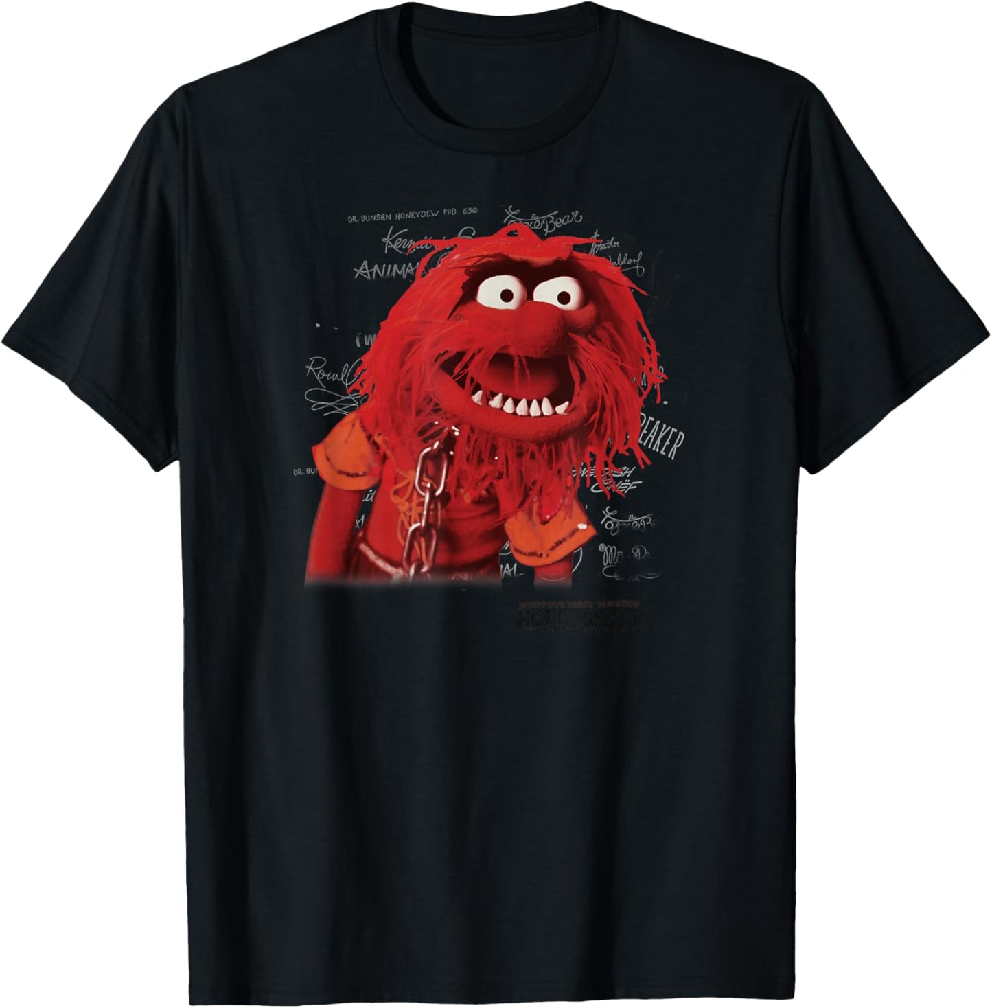 Disney The Muppets Animal Red Monster Vintage Classic T-Shirt - T-Shirt | Black