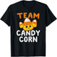 Halloween Team Candy Corn Funny Lazy Costume Kids Women Gift T-Shirt - T-Shirt | Black