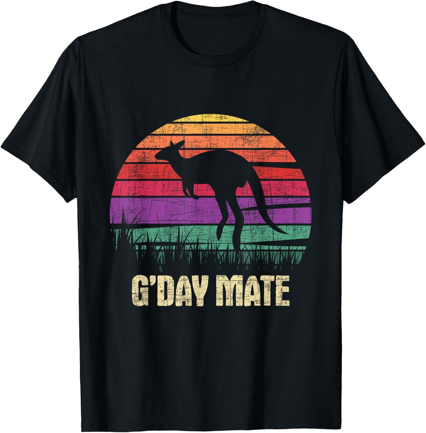 G'day Mate - Kangaroo Zookeeper Animal Lover Australia Pride T-Shirt - T-Shirt | Black