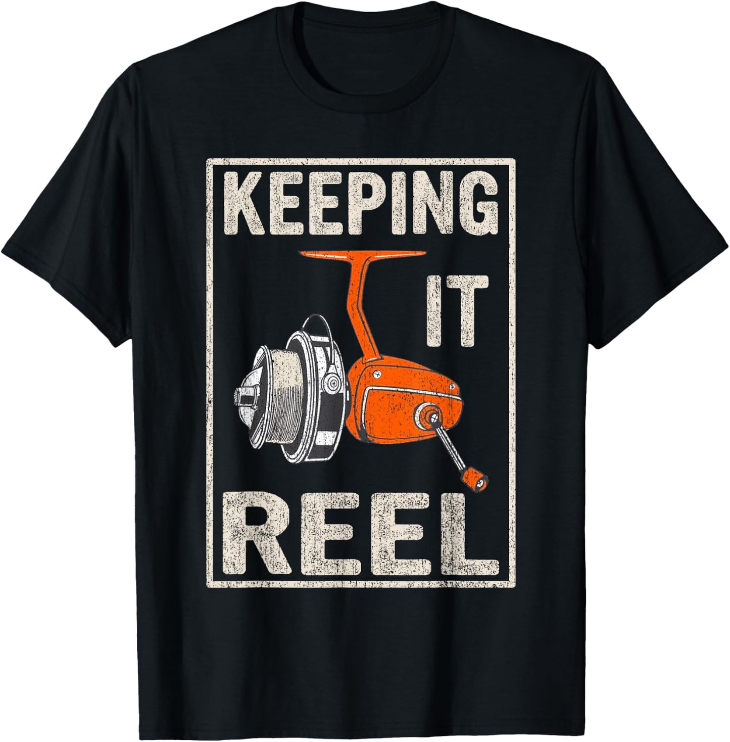 Keeping It Reel - Fishing T-Shirt - T-Shirt | Black