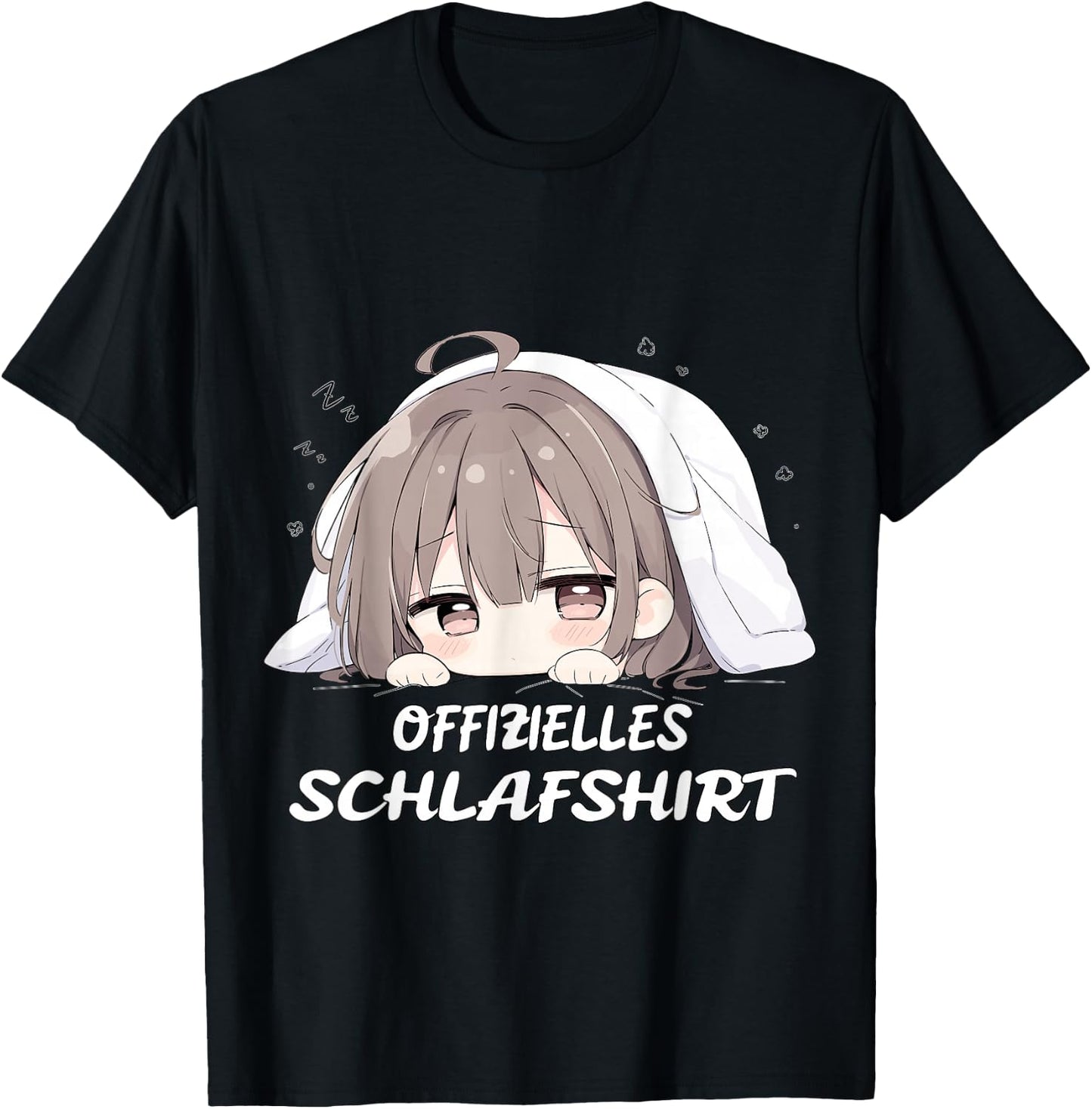 Offizielles Anime Schlafshirt, Kawaii Manga Pyjama Nachthemd T-Shirt - T-Shirt | Black
