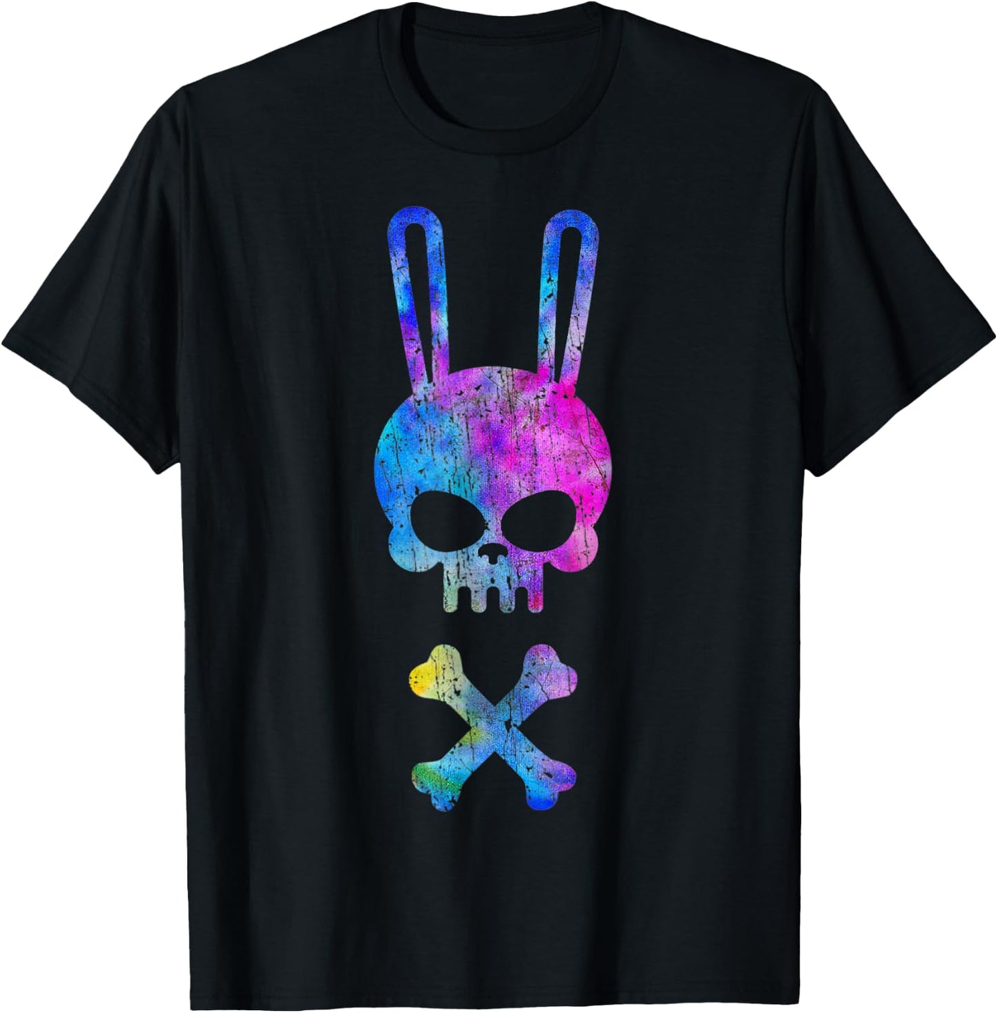 Bunny Skull Danger Rabit T-Shirt - T-Shirt | Black