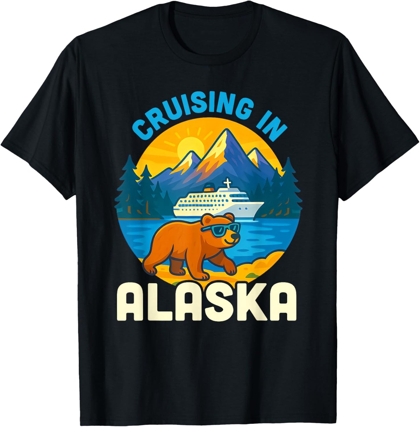 Alaska Cruise 2025 Fun Design Kids Boys Girls Toddlers T-Shirt - T-Shirt | Black