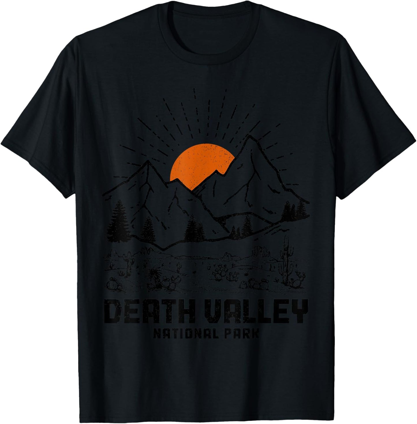 Death Valley, California, Nevada, National Park, Mountains T-Shirt - T-Shirt | Black
