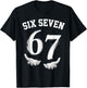 Six Seven 67 Meme Lustiges Zahlen Design Für Kinder Teenager T-Shirt - T-Shirt | Black
