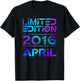 Limited Edition April 2016 Junge Mädchen 10. Geburtstag T-Shirt - T-Shirt | Black