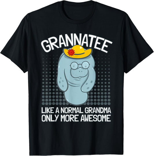 Grandma Manatee I Grandmother Manatee I Granny Manatee T-Shirt - T-Shirt | Black