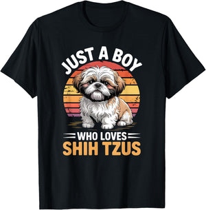 Boys Shih Tzu T-Shirt - T-Shirt | Black