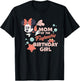 Disney Minnie Mouse Mermaid Mom of The Birthday Girl T-Shirt - T-Shirt | Black