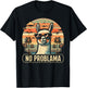 No Problama Lama With Shades Fans Retro Sunset Vintage Men T-Shirt - T-Shirt | Black