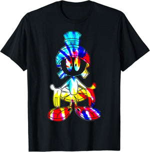 Looney Tunes Marvin The Martian Tie Dye Portrait Small T-Shirt - T-Shirt | Black