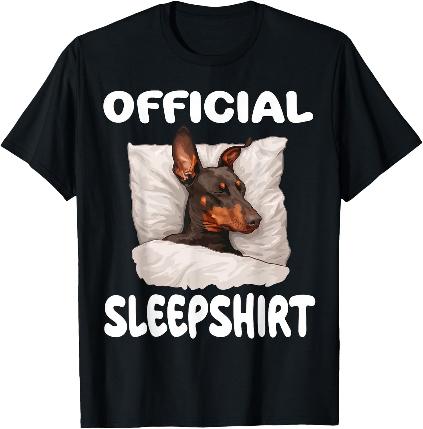 Doberman Pinscher Dog Official Sleepshirt Pajamas Nightgown T-Shirt - T-Shirt | Black