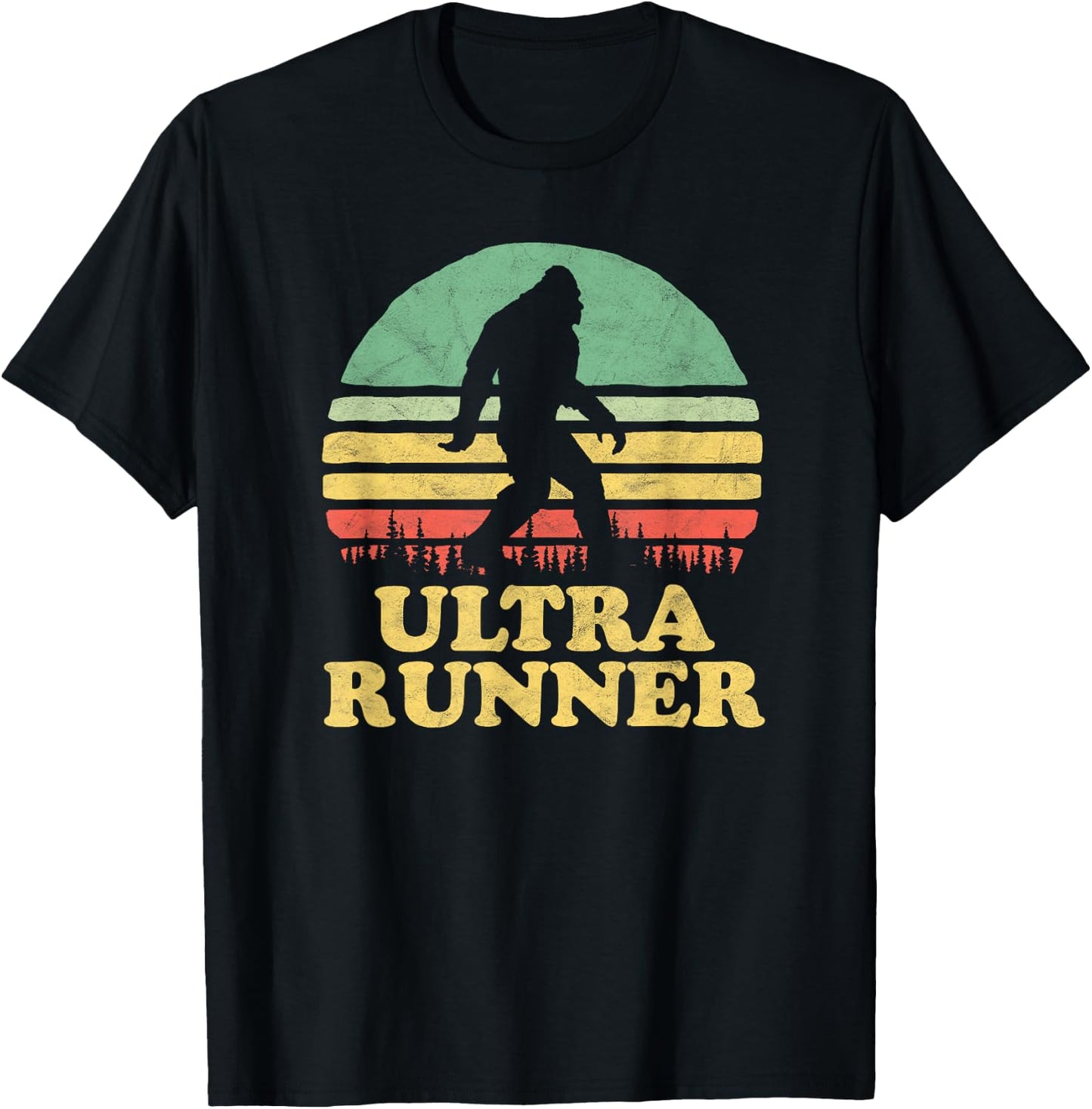 Bigfoot Ultra Runner Vintage Trail Marathon T-Shirt - T-Shirt | Black