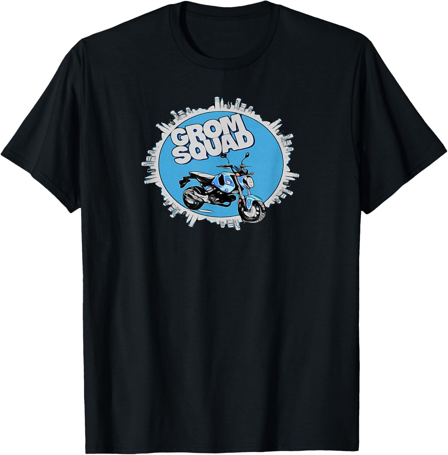 Blue 2022 Grom Squad - Motorcycle - Scooter - Bike T-Shirt - T-Shirt | Black