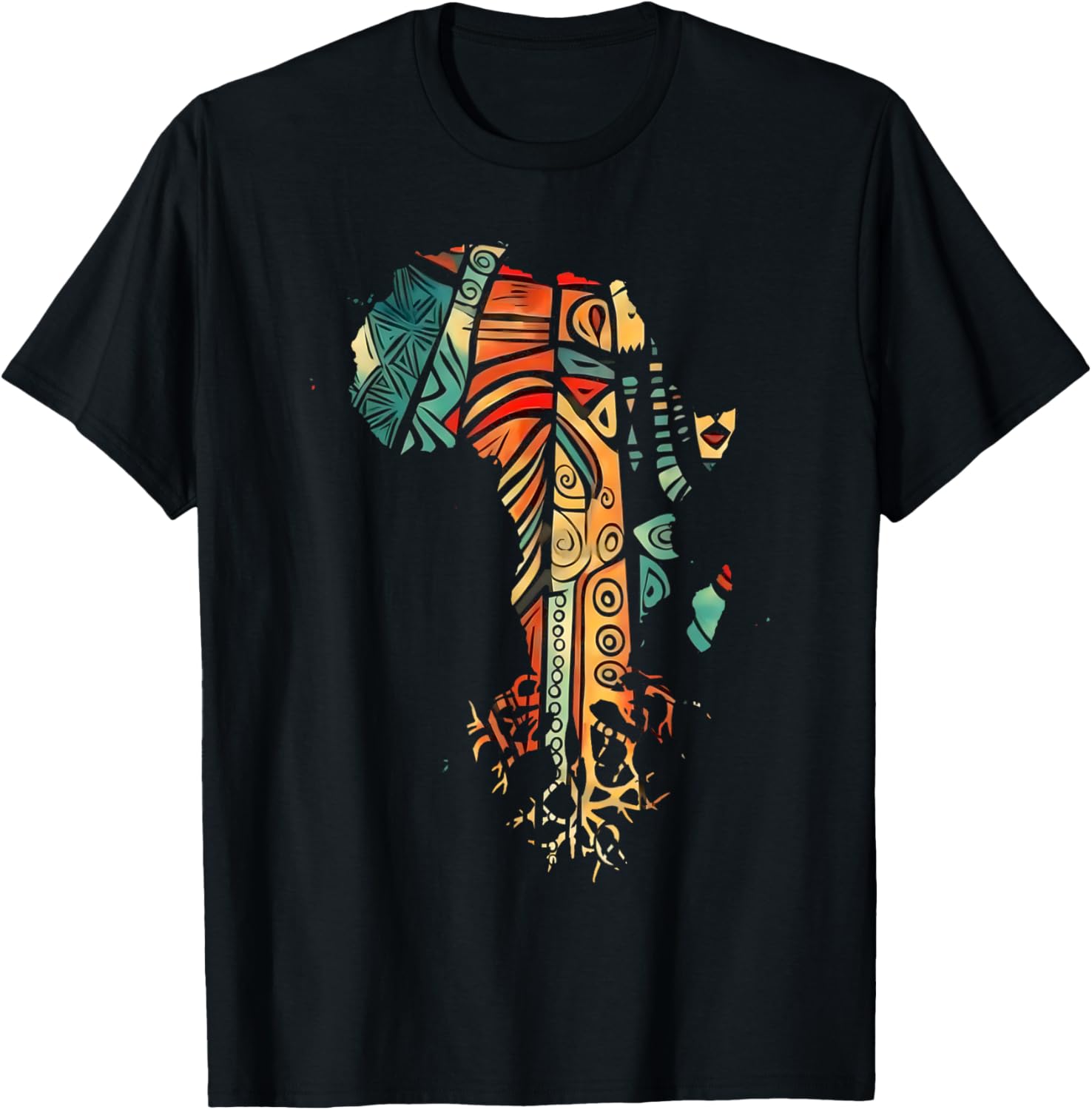 Kente Tribal Africa Dashiki Print African Lover and Men , Black, S T-Shirt - T-Shirt | Black