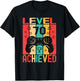 70th Birthday Level 70 Achieved Gamer Gifts Funny Birthday T-Shirt - T-Shirt | Black