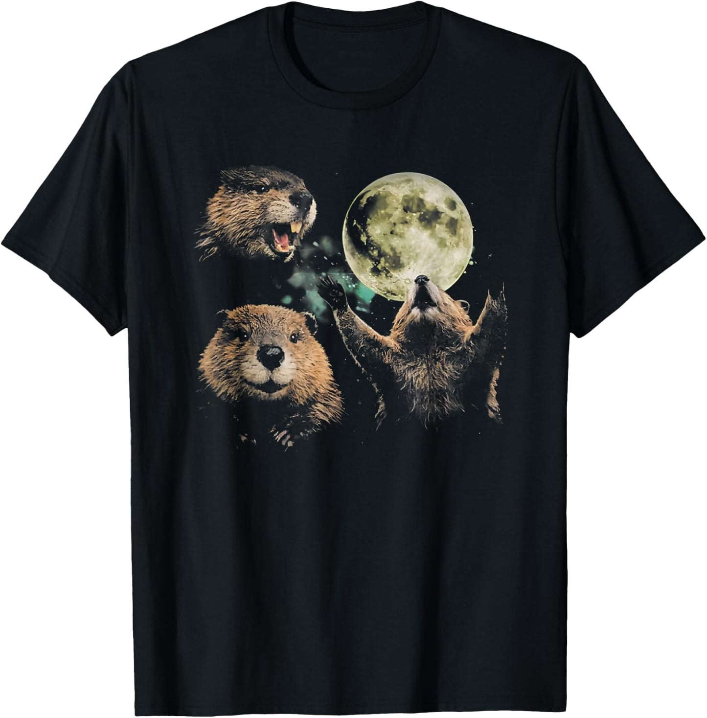 Beaver Moon Vintage Graphic T-Shirt - T-Shirt | Black